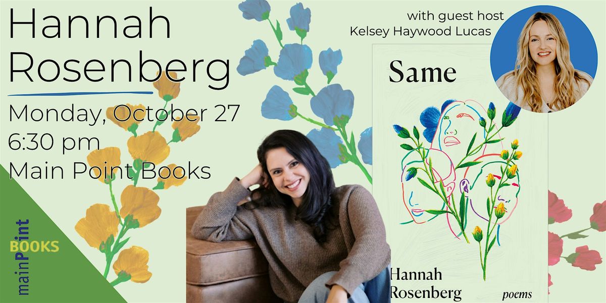 Hannah Rosenberg with special guest Kelsey Haywood Lucas, 27 October | Event in Wayne | AllEvents