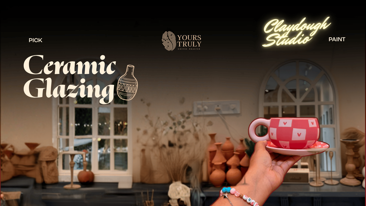 Ceramic Glazing Painting at Yours Truly by Clay Dough Studios