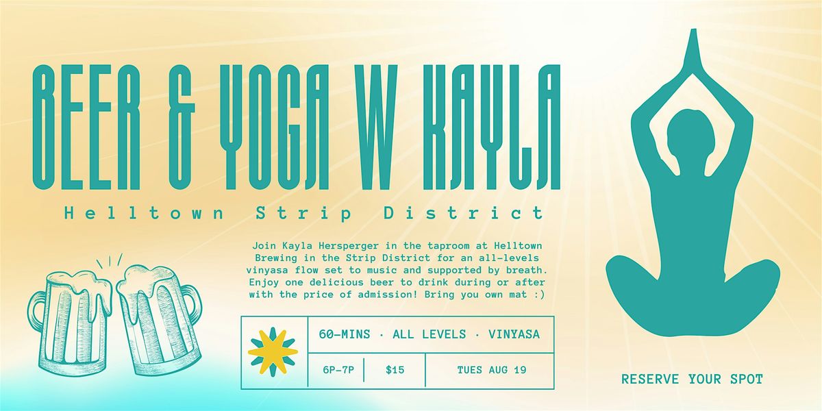 Beer and Yoga With Kayla, 19 August | Event in Pittsburgh | AllEvents