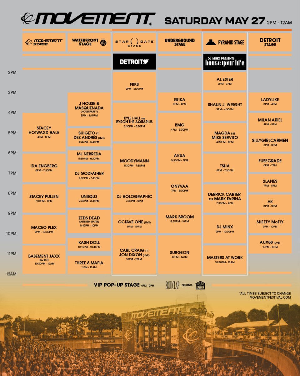 Movement Music Festival - Monday at Hart Plaza, 26 May | Event in Detroit | AllEvents