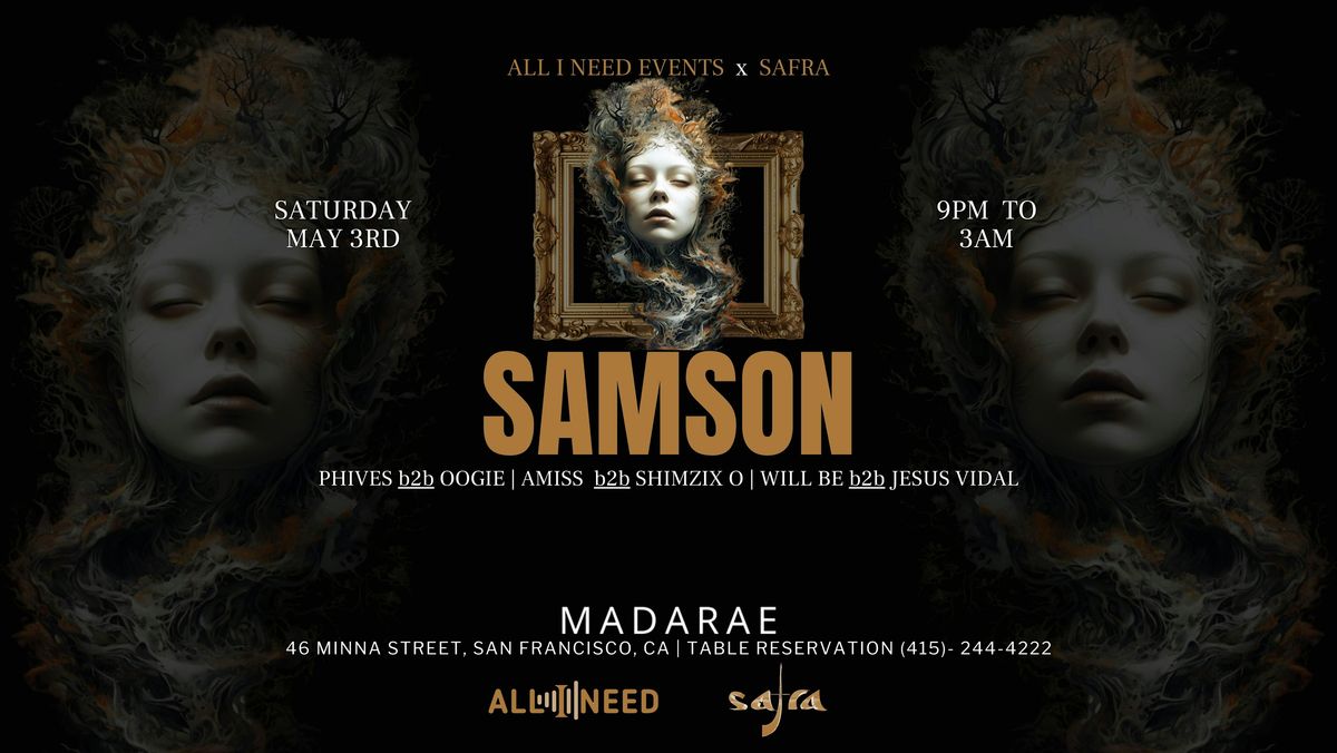 SAMSON [Afro House] at Madarae ► FREE ENTRY + 2 FOR 1 DRINKS, 3 May | Event in San Francisco | AllEvents