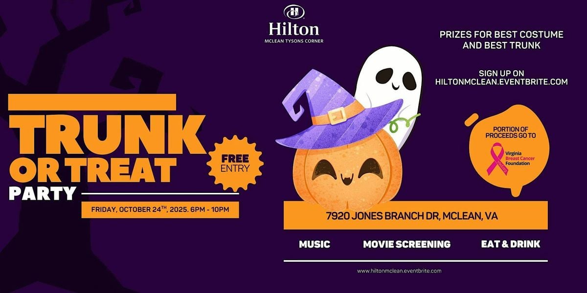 Trunk or Treat at Hilton Mclean Tysons Corner, 24 October | Event in McLean | AllEvents