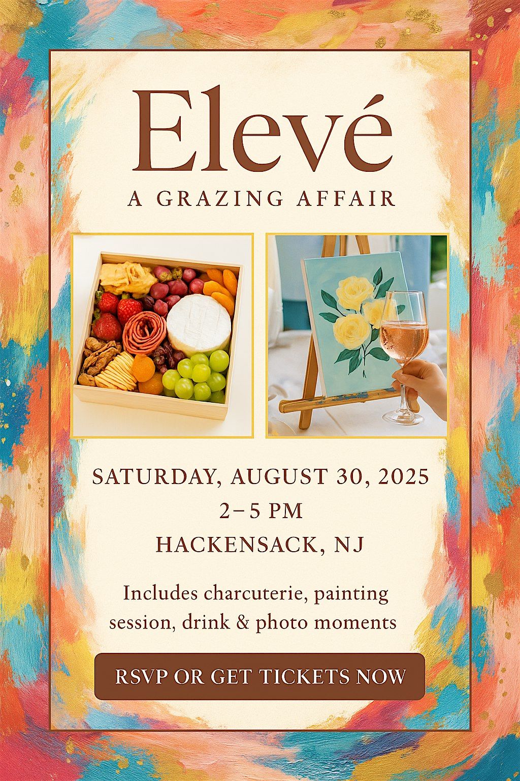 Elevé: A Grazing Affair – Charcuterie, Sip & Paint Experience, 30 August | Event in Hackensack | AllEvents