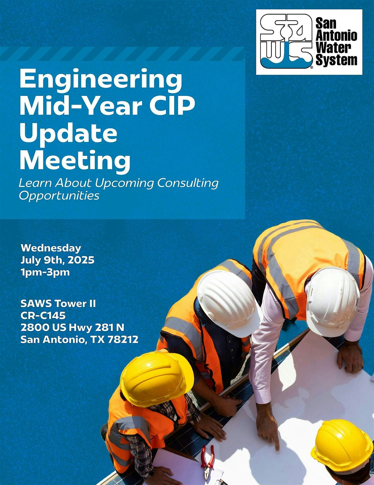 2025 Mid-Year Capital Improvement Plan Update: Engineering Design Projects, 9 July | Event in San Antonio