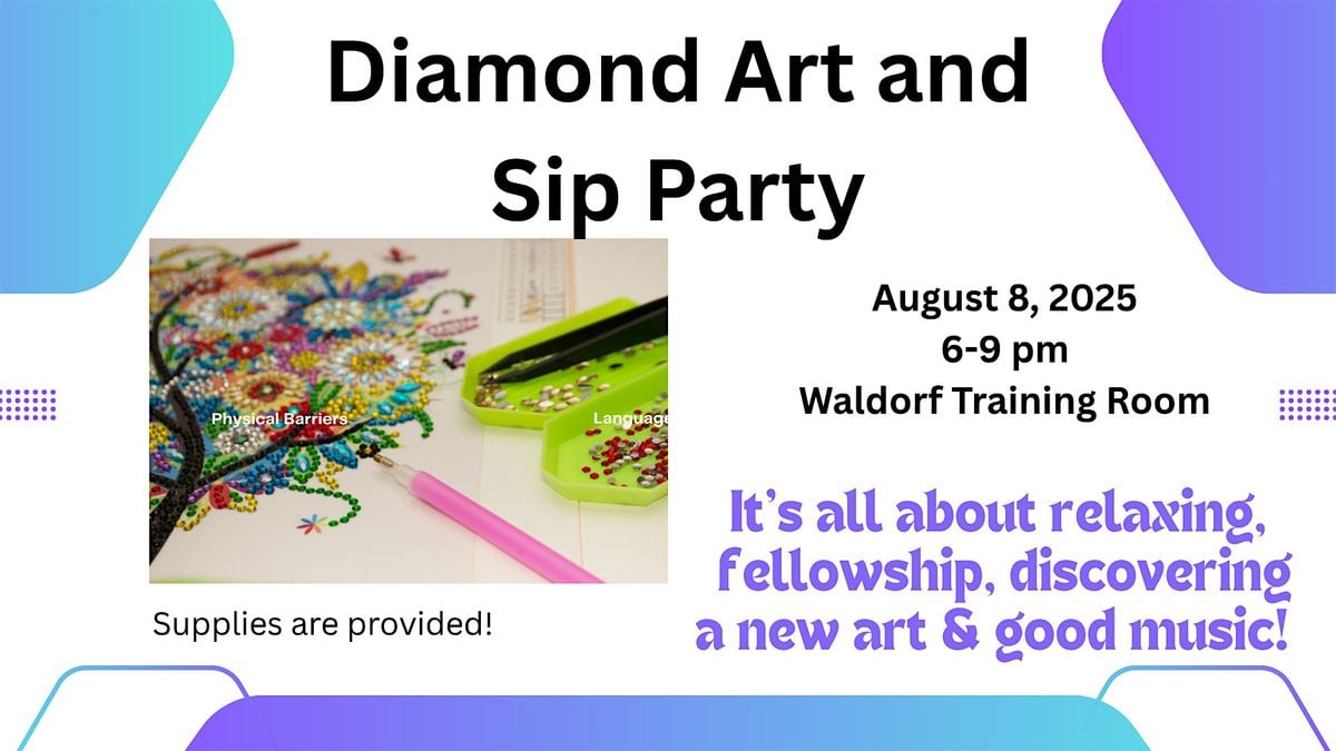 Diamond Art Painting and Sip Party, 8 August | Event in Waldorf | AllEvents