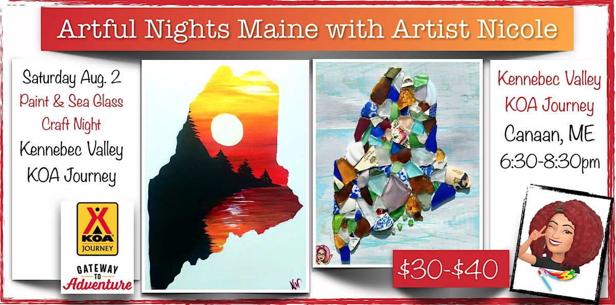 Paint & Sea Glass Craft Night at KOA Journey, Canaan, 2 August | Event in Canaan | AllEvents