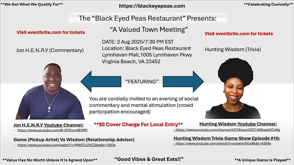 A Valued Town Meeting, 2 August | Event in Virginia Beach | AllEvents