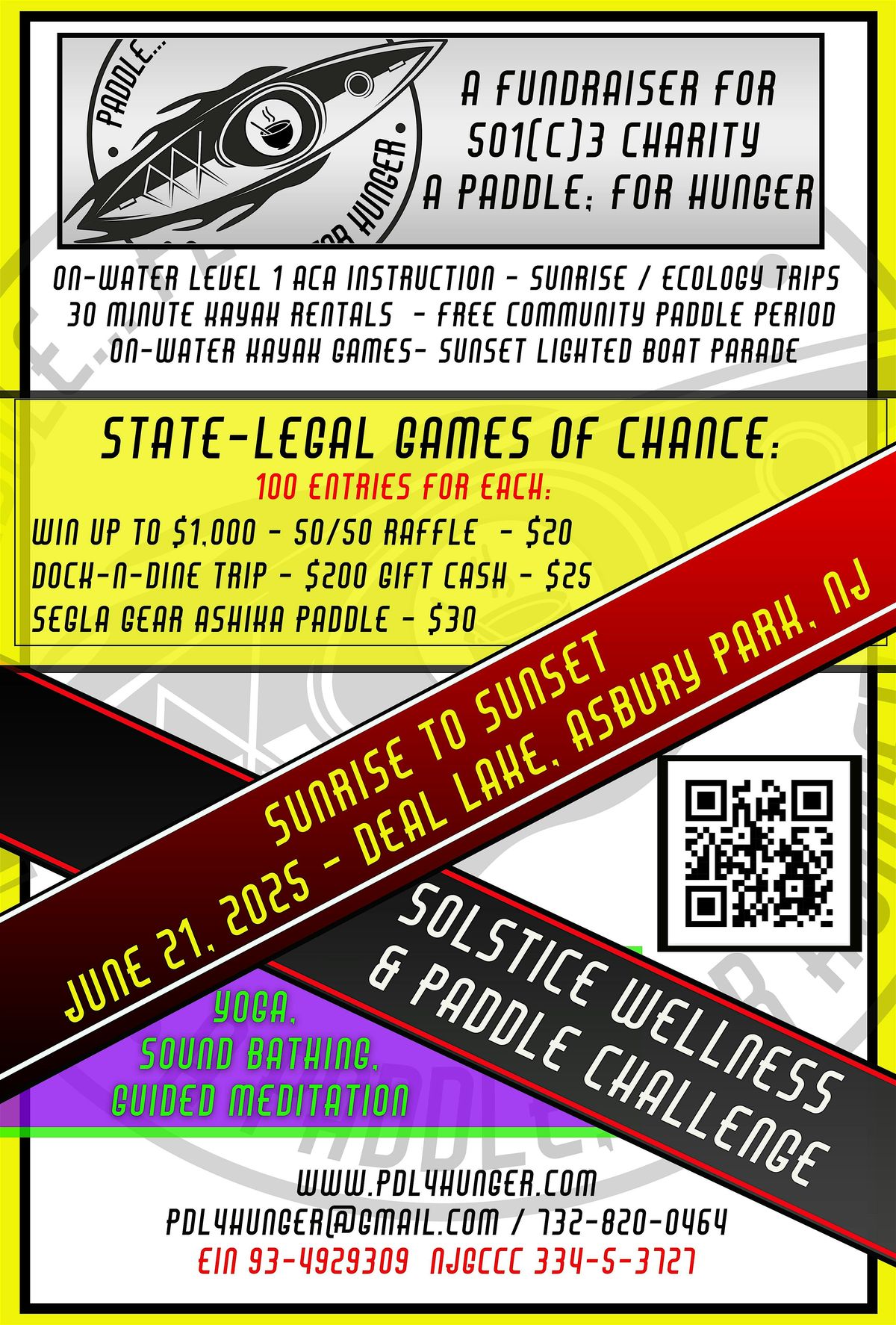 Solstice Paddle & Wellness Challenge - Deal Lake, Asbury Park - 5/21/25, 21 June | Event in Asbury Park