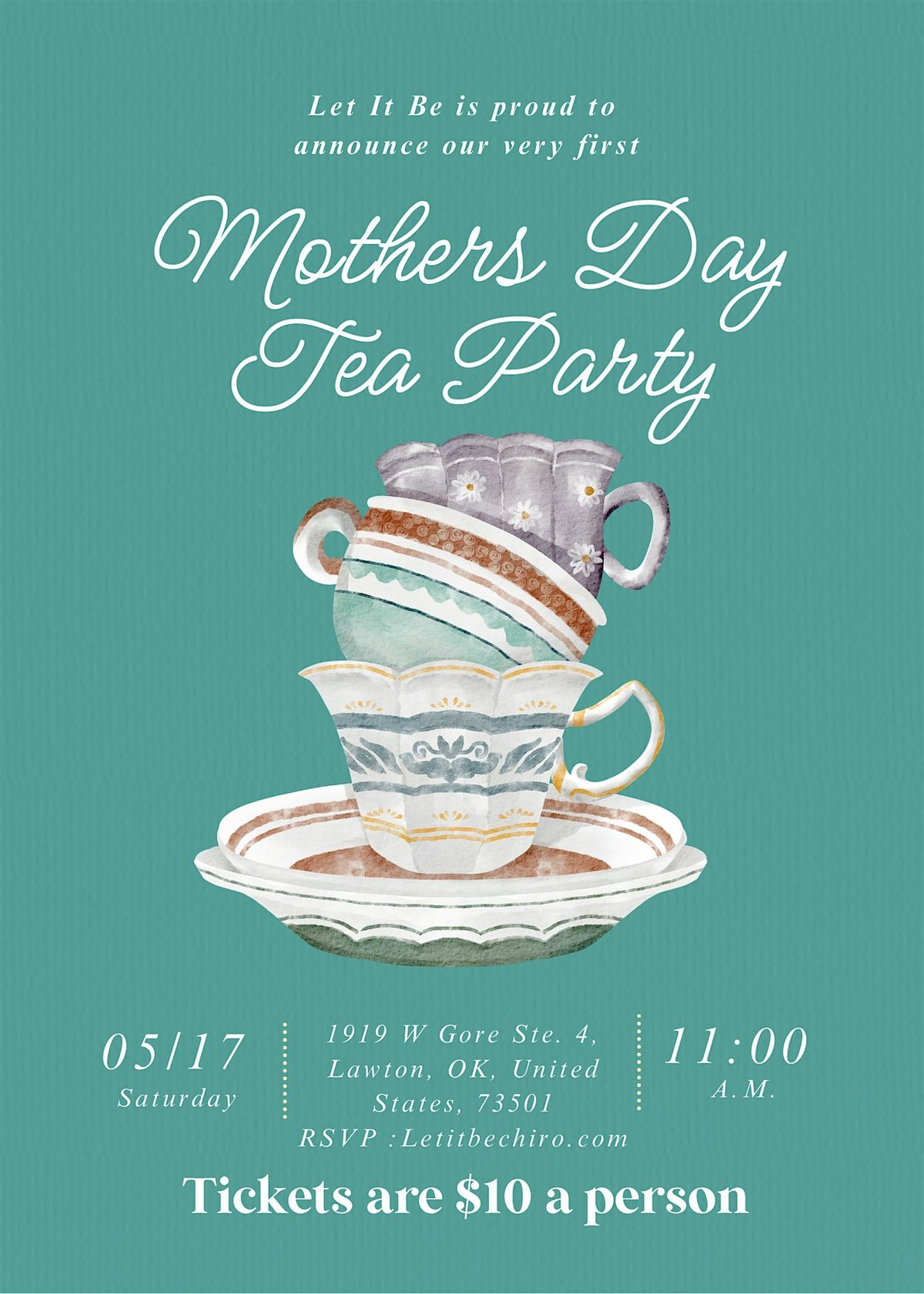 Mothers Day Tea Party, 10 May | Event in Lawton | AllEvents