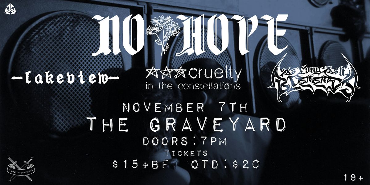 NO HOPE | LAKEVIEW | AS LONG AS IT BLEEDS | CRUELTY IN THE CONSTELLATIONS, 7 November | Event in Coburg North