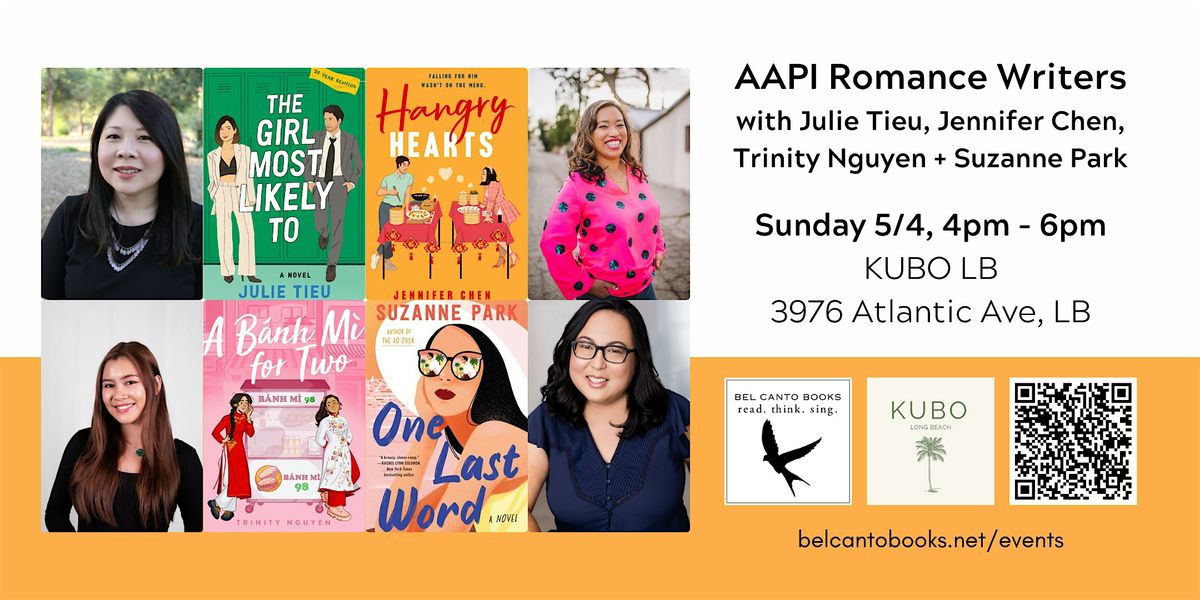 AAPI Romance Writers Hosted by Bel Canto Books, 4 May | Event in Long Beach | AllEvents
