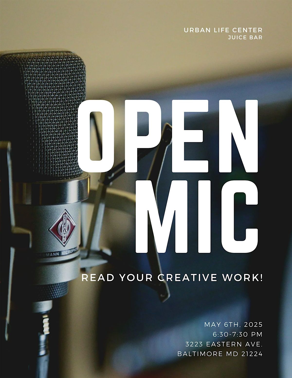 Open Mic Night at the Urban Life Center | Event in Baltimore | AllEvents
