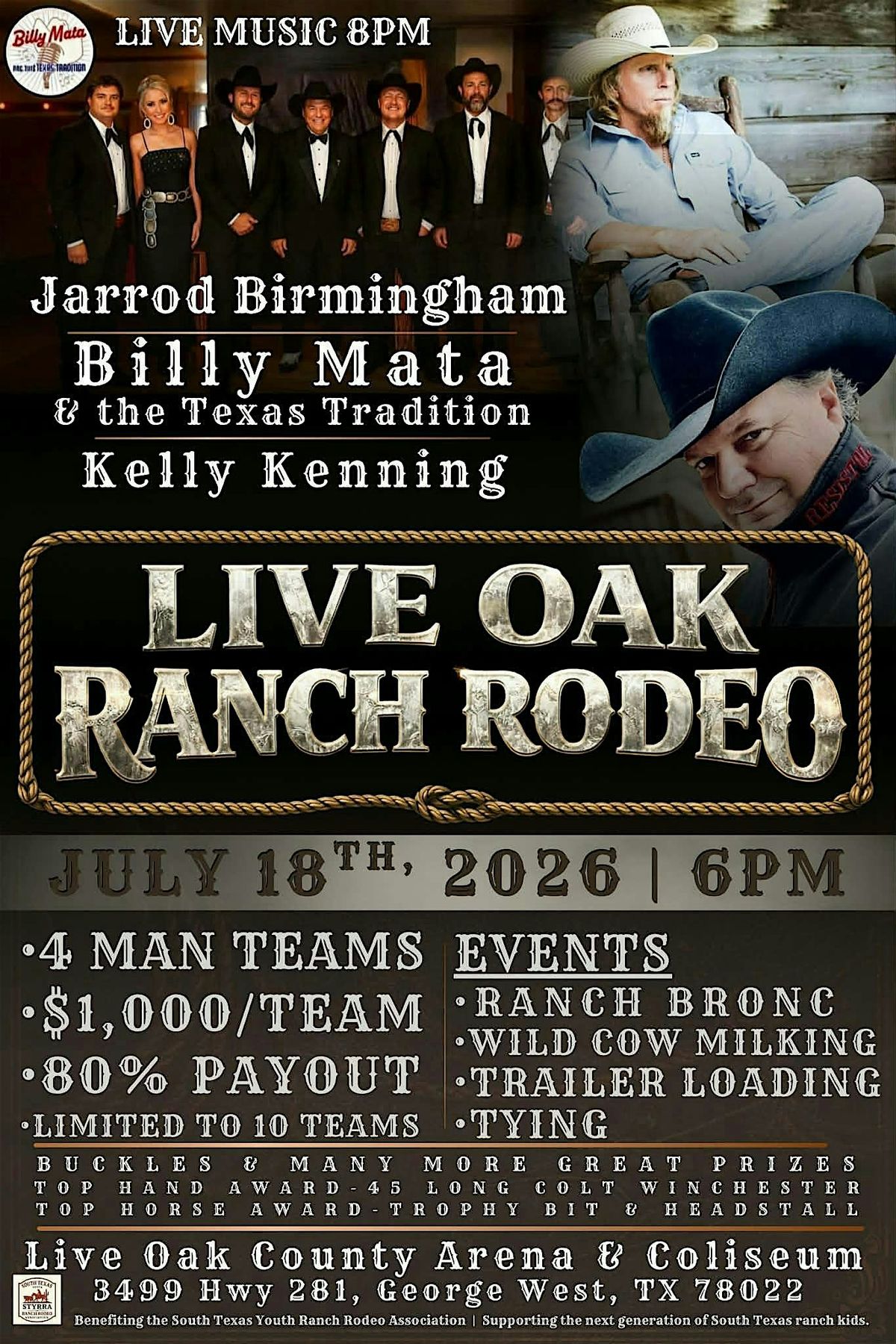 Live Oak Ranch Rodeo & Dance 2026, Live Oak County Fairgrounds, George ...