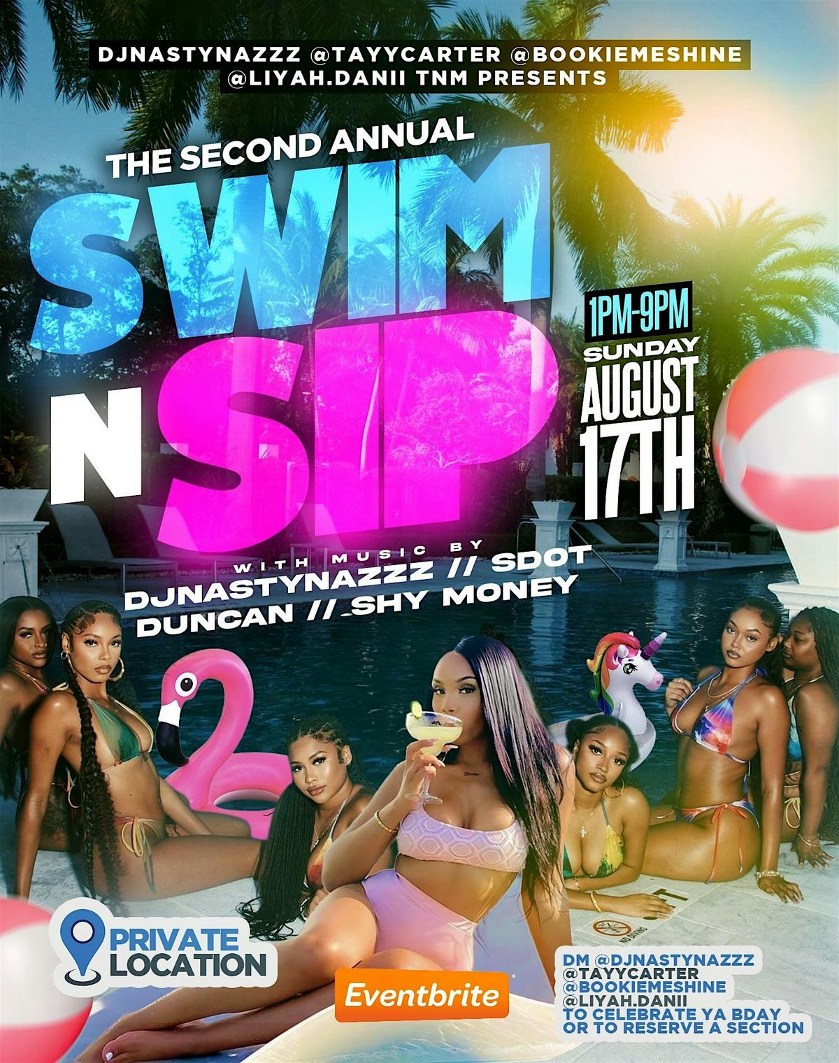 The Second Annual Swim N Sip Pool Party, 17 August | AllEvents