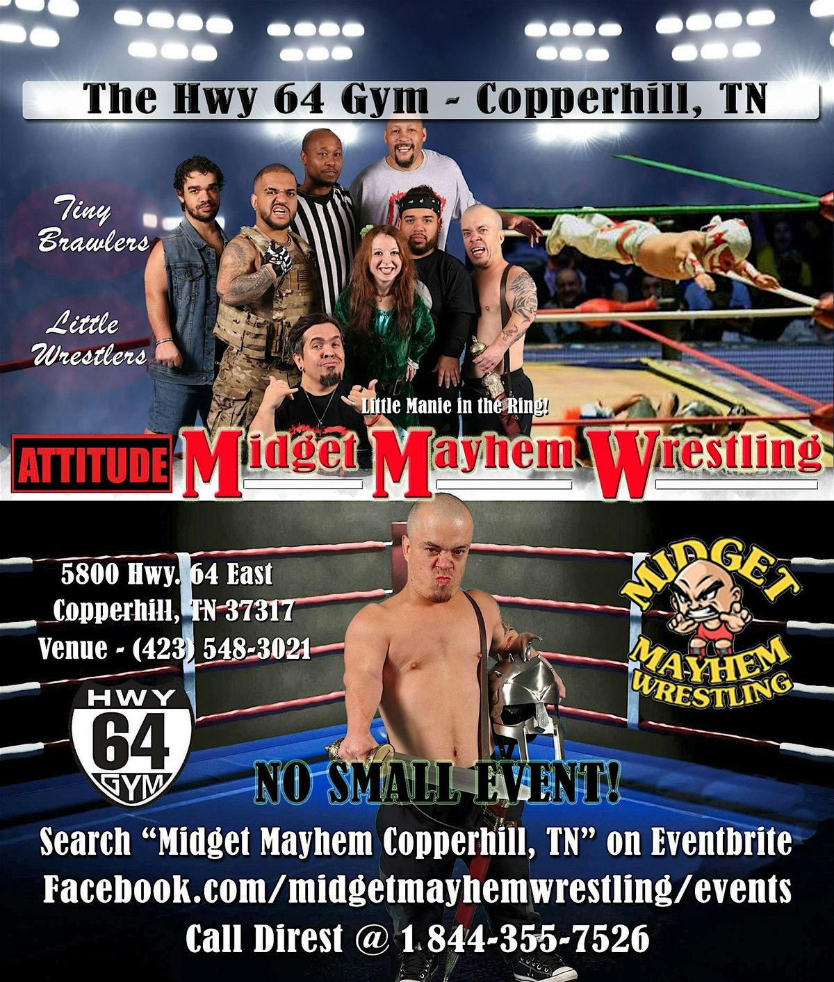 Midget Mayhem Wrestling with Attitude Goes Wild! Copperhill TN 18+, 17 September | Event in Copperhill | AllEvents