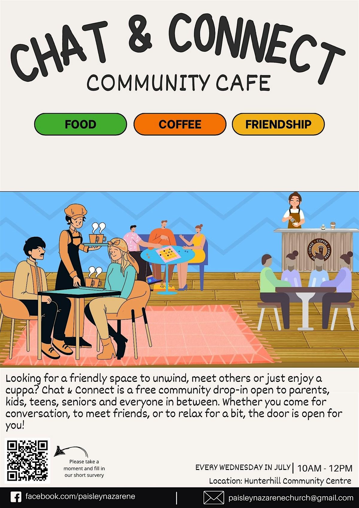 Chat & Connect Community Cafe Drop-in, 2 July | Event in Paisley | AllEvents