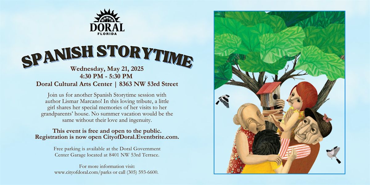 Spanish Storytime, 21 May | Event in Doral | AllEvents