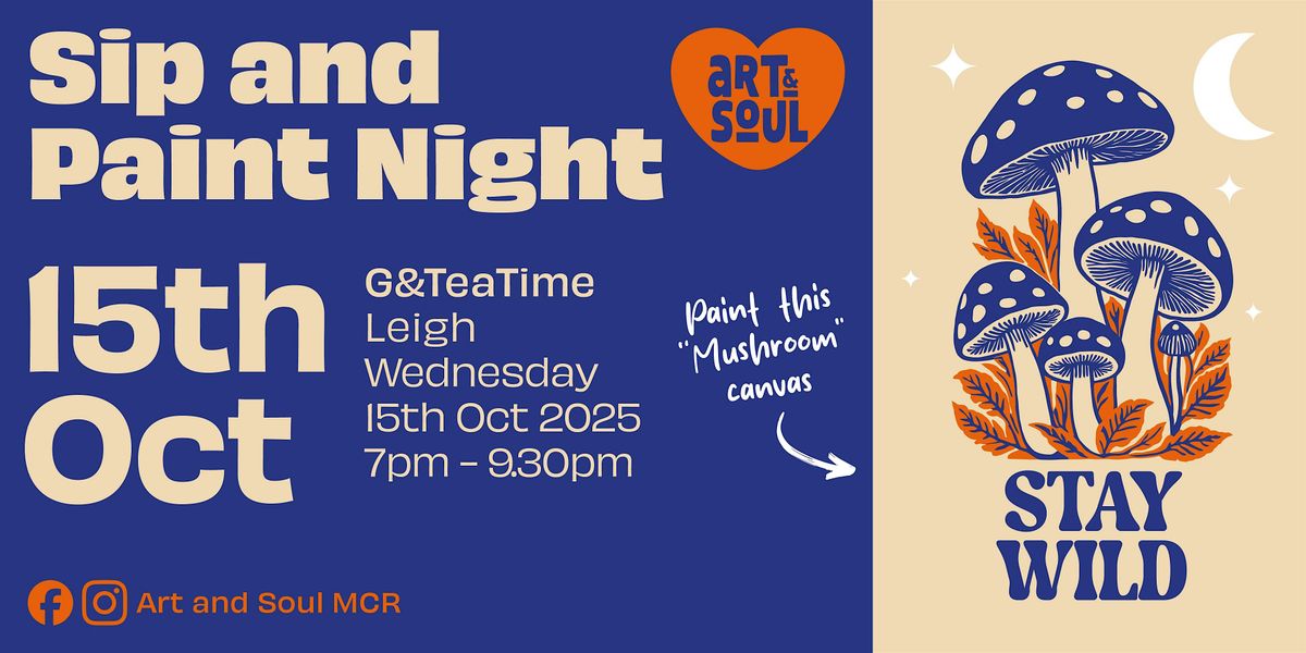 Sip and Paint Night at G&TeaTime, Leigh, 15 October | Event in Leigh | AllEvents