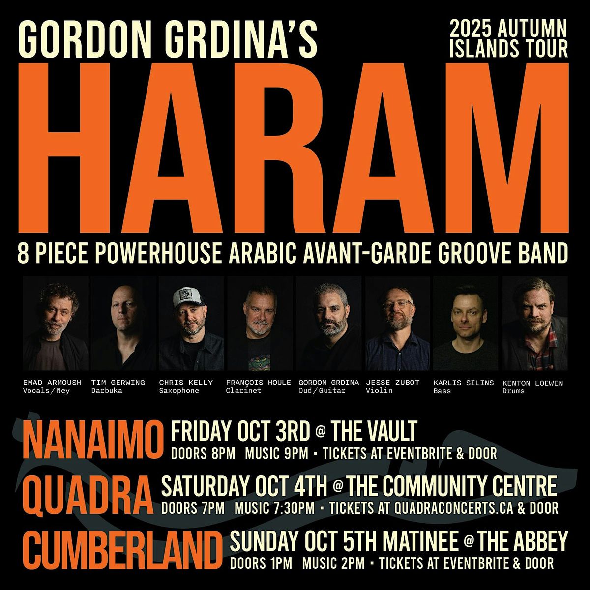Gordon Grdina's Haram at The Vault | Event in Nanaimo | AllEvents