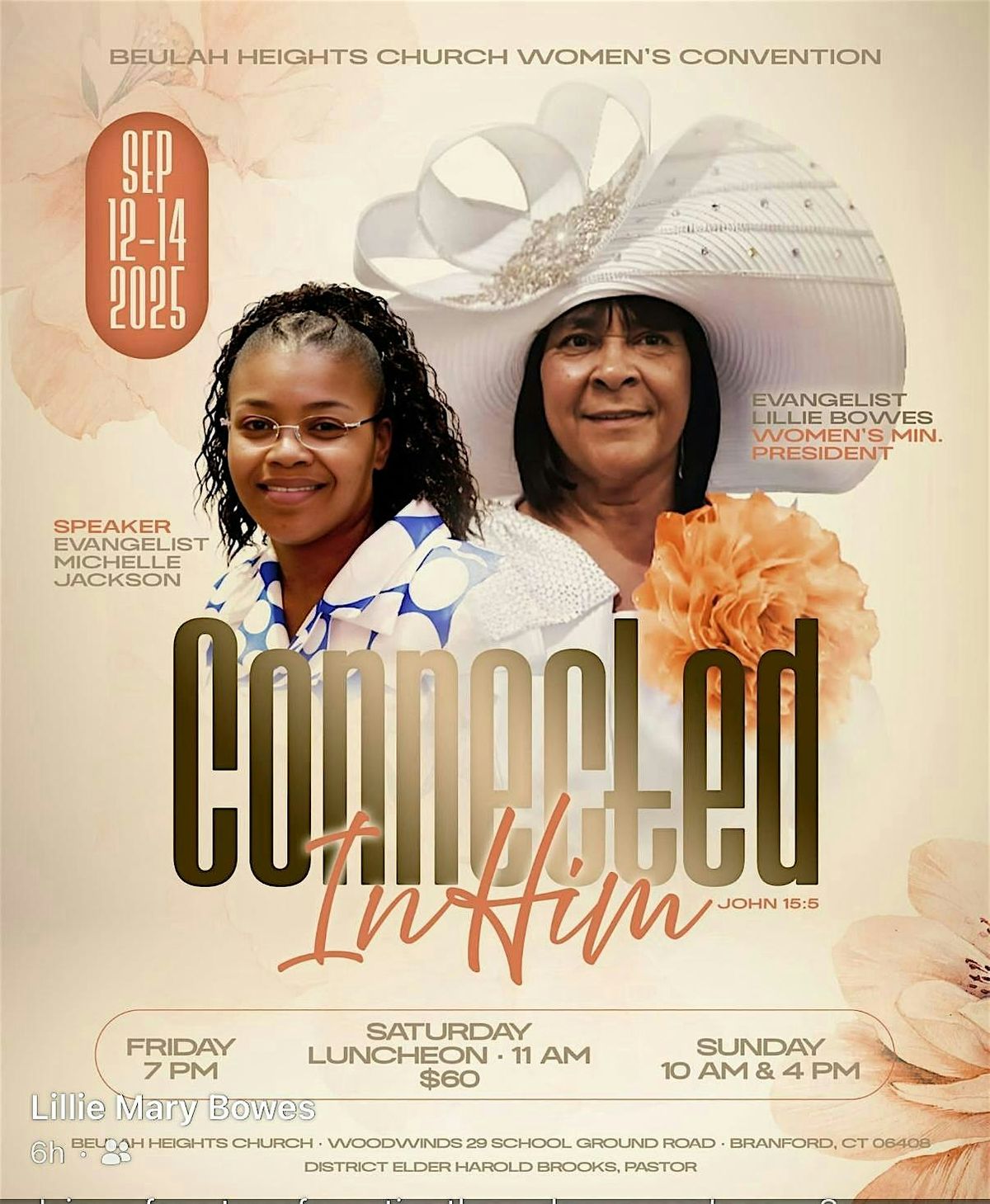 Connected In Him, 12 September | Event in Branford | AllEvents