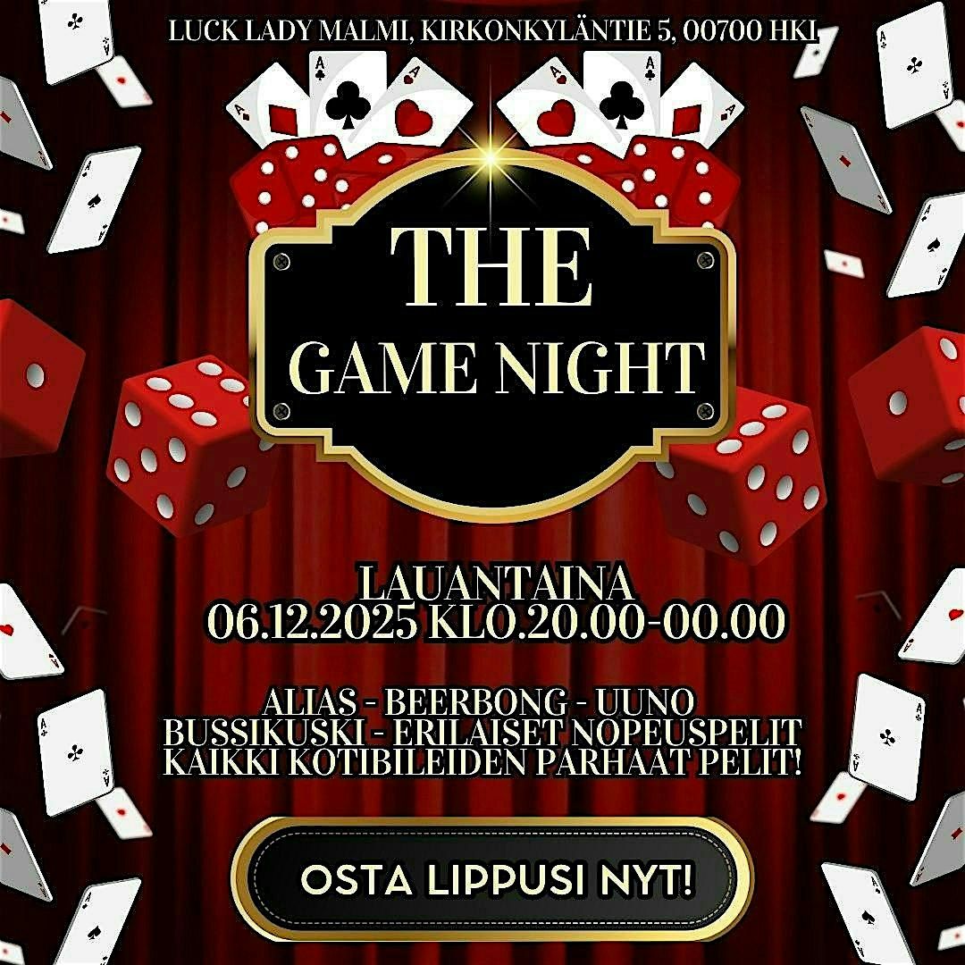 The Game night - 06.12.2025, 6 December | Event in Helsinki | AllEvents