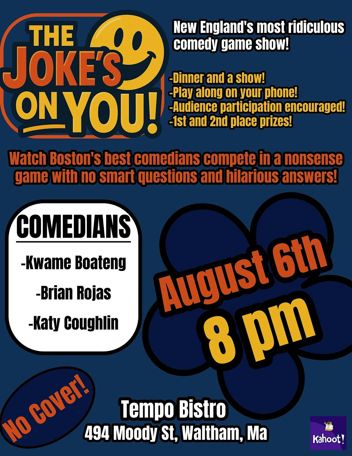Joke’s on You Comedy Game Show!, 6 August | Event in Waltham | AllEvents