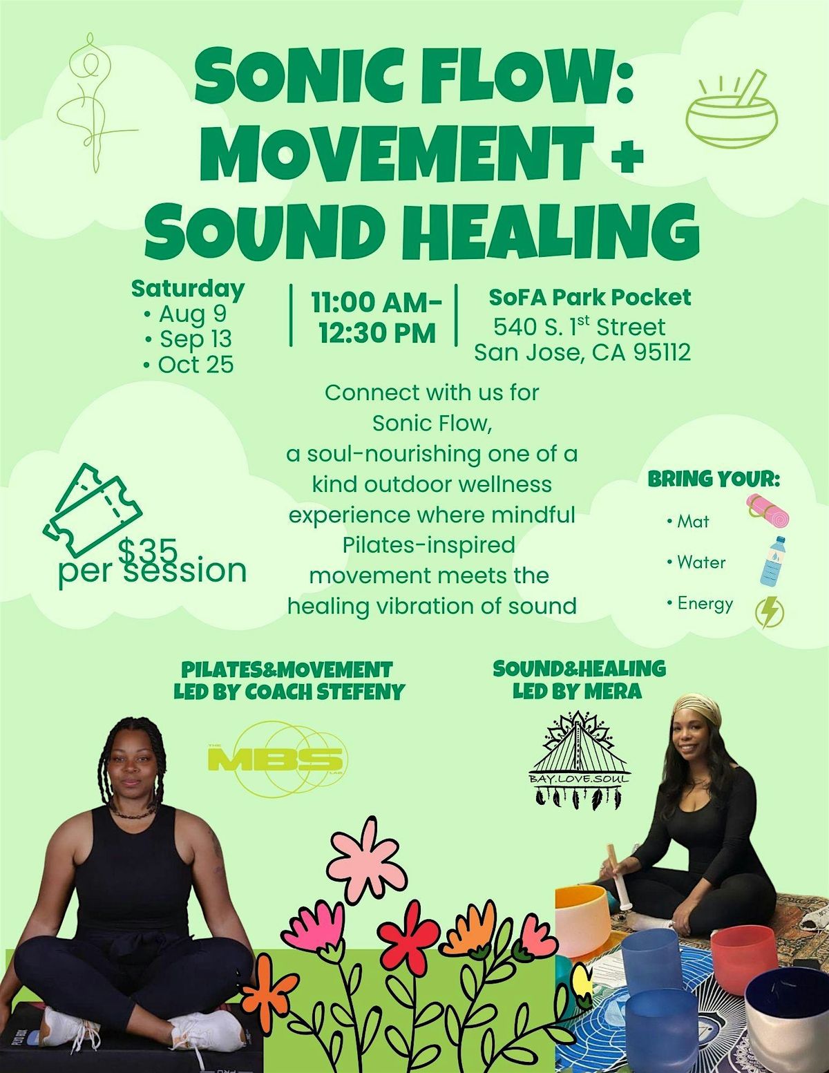 SONIC FLOW: Movement & Healing At SoFA Pocket Garden, 9 August | Event in San Jose | AllEvents