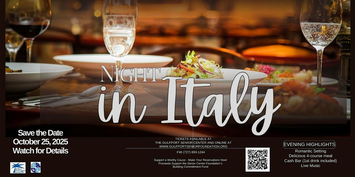 Dine & Dance for a Good Cause at Night in Italy, 25 October | Event in Gulfport | AllEvents