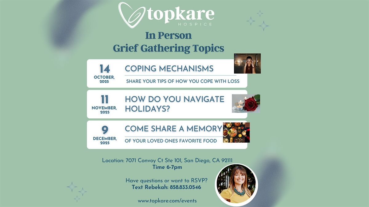Free Community In Person Grief Gathering, 11 November | Event in San Diego | AllEvents
