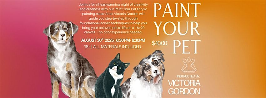 RemainReal Hosts: Paint Your Pet!, 30 August | Event in Denver | AllEvents