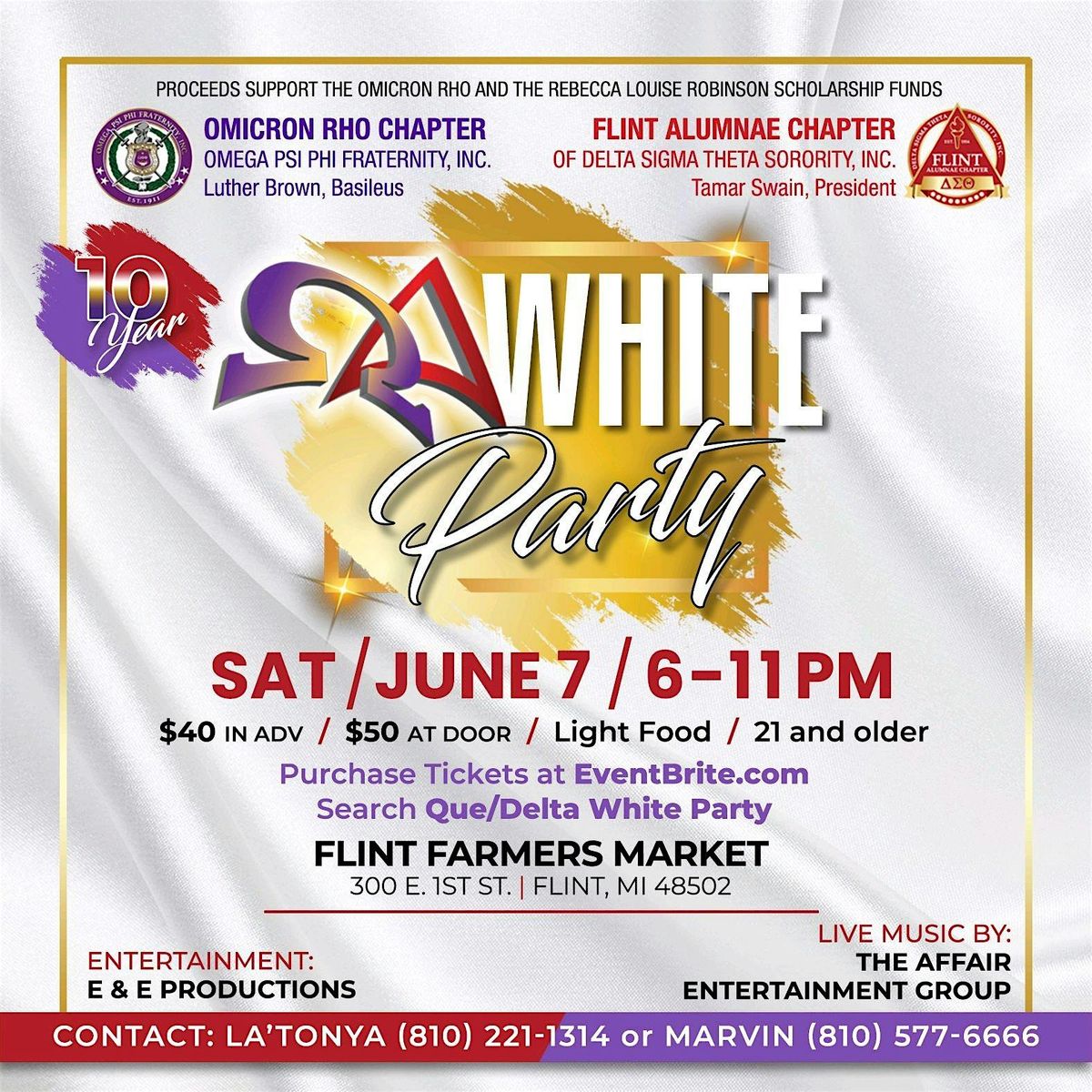 Que/Delta White Party, 7 June | Event in Flint | AllEvents