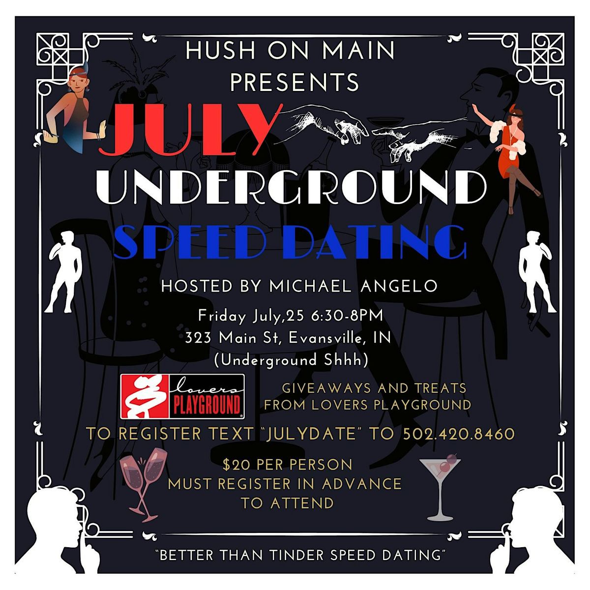 August Underground Speed Dating at Hush, 22 August | Event in Evansville | AllEvents