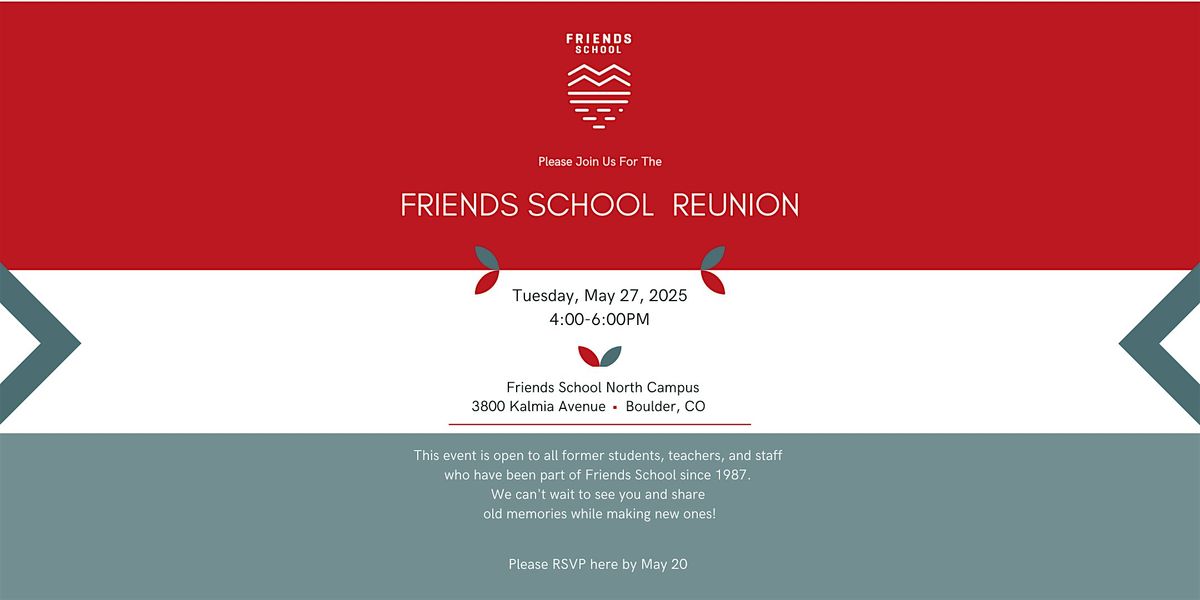 Friends School Reunion, 27 May | Event in Boulder | AllEvents