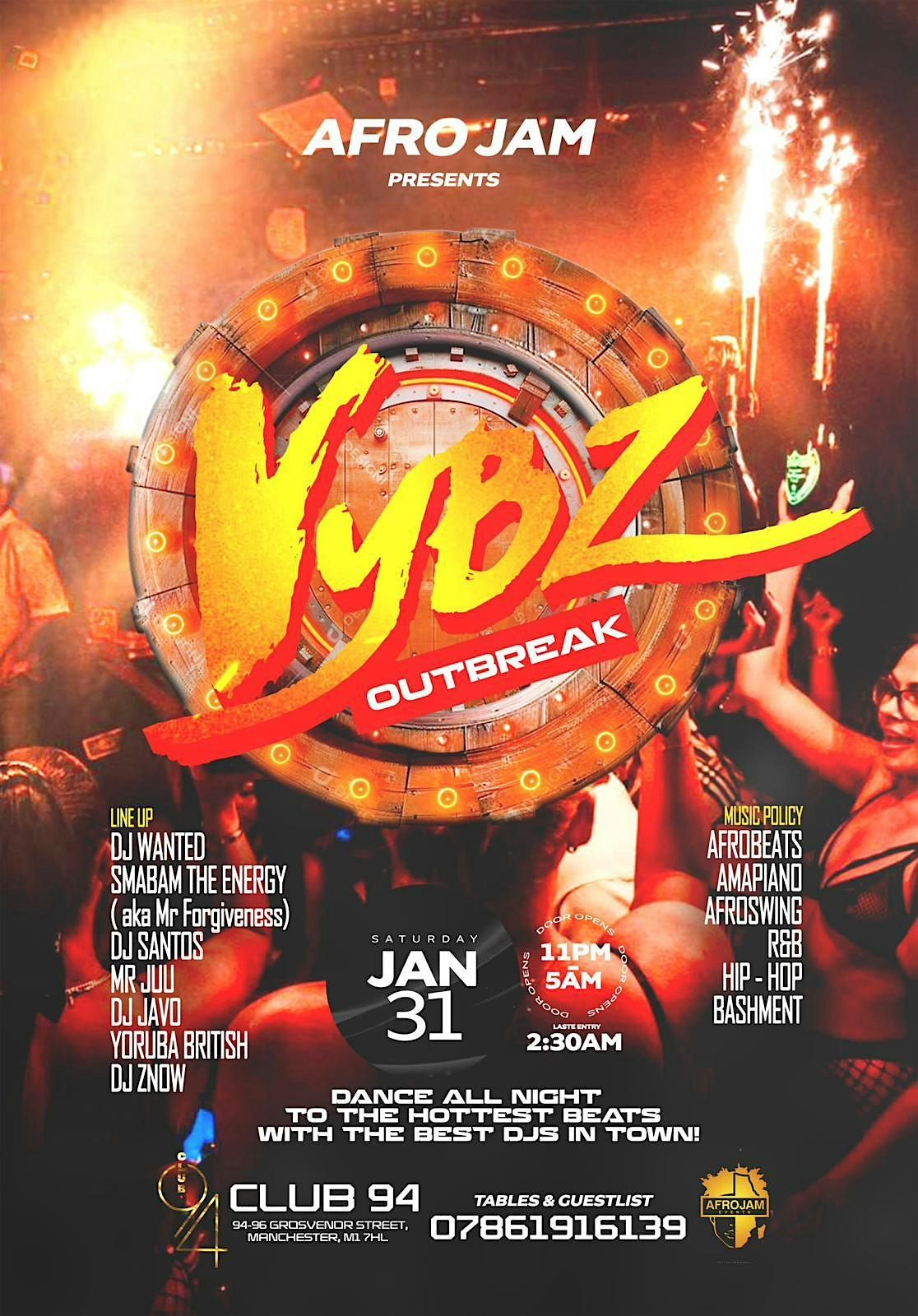 VYBES OUTBREAK, 31 January | Event in Manchester | AllEvents