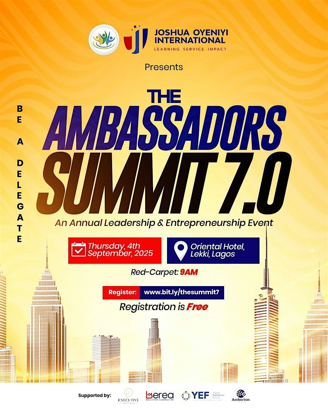 The Ambassadors Summit 7.0, 4 September | Event in Lagos | AllEvents