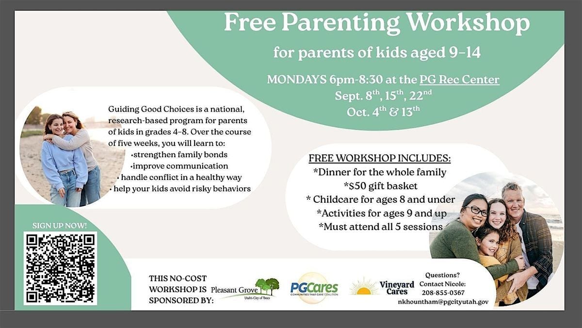 Guiding Good Choices Parenting Workshop Session 1, 8 September | Event in Pleasant Grove | AllEvents