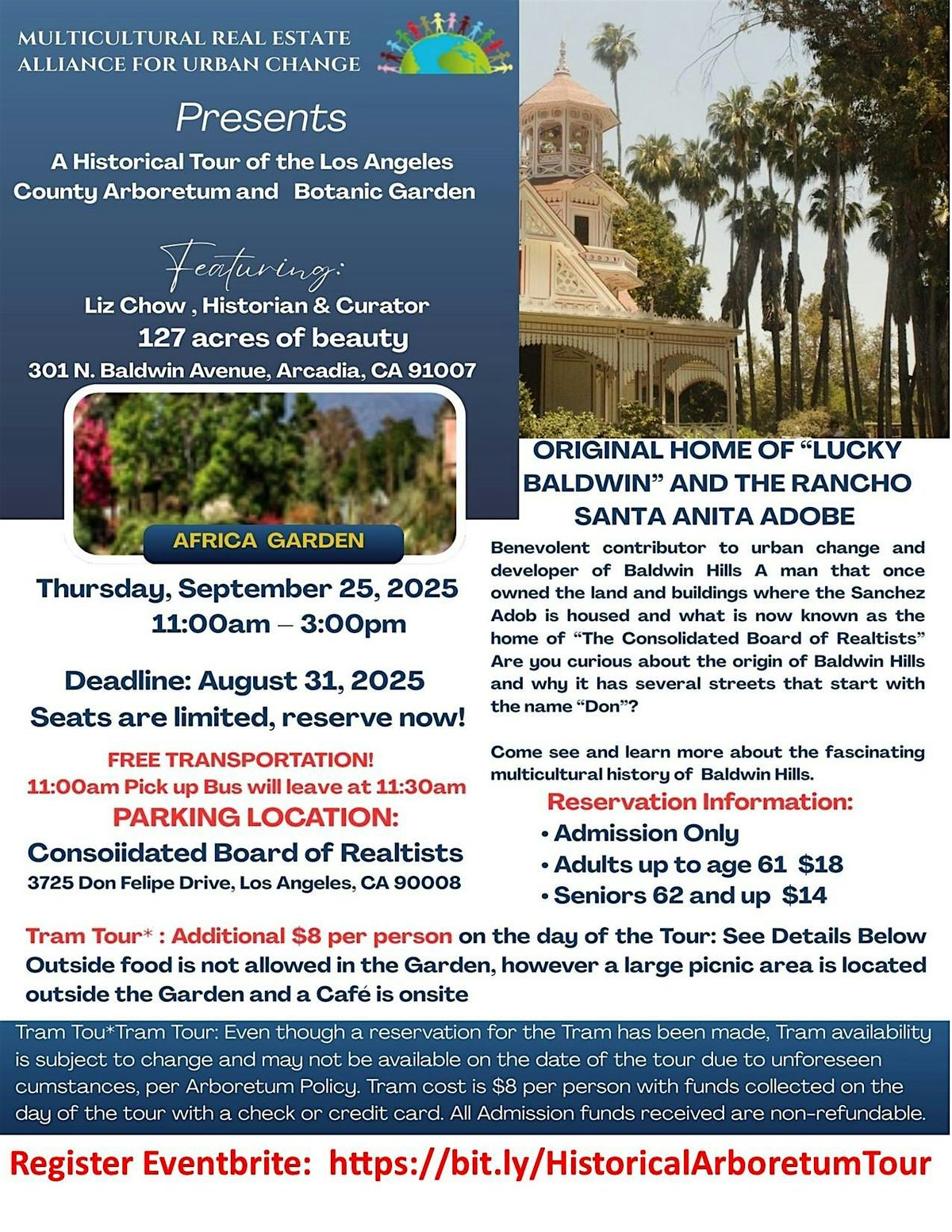 Historical Tour of the Los Angeles County Arboretum and Botanic Garden, 25 September | Event in Arcadia | AllEvents