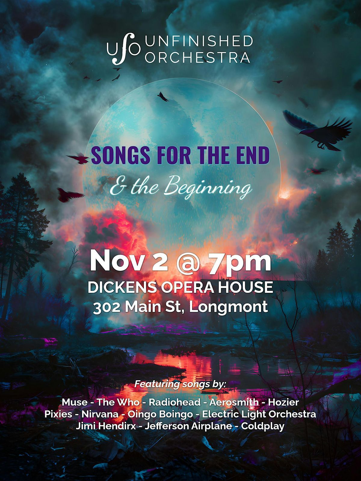 The Unfinished Orchestra: Songs for the Ends & The Beginning, 2 November | Event in Longmont | AllEvents