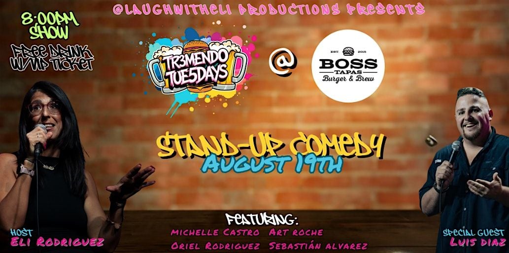 Tremendo Tuesday Comedy Night in Hialeah 8/19/25, 19 August | Event in Hialeah | AllEvents