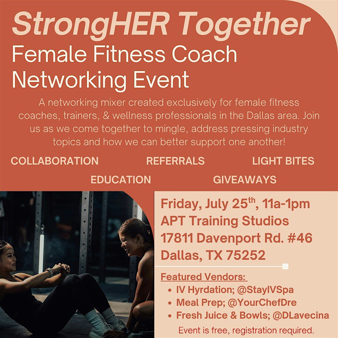 Female Fitness Coach-Networking Event, 25 July | Event in Dallas | AllEvents