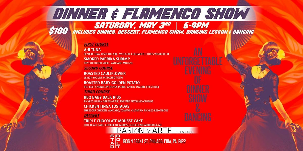 Dinner, Flamenco Show & Latin Dancing, 3 May | Event in Philadelphia | AllEvents