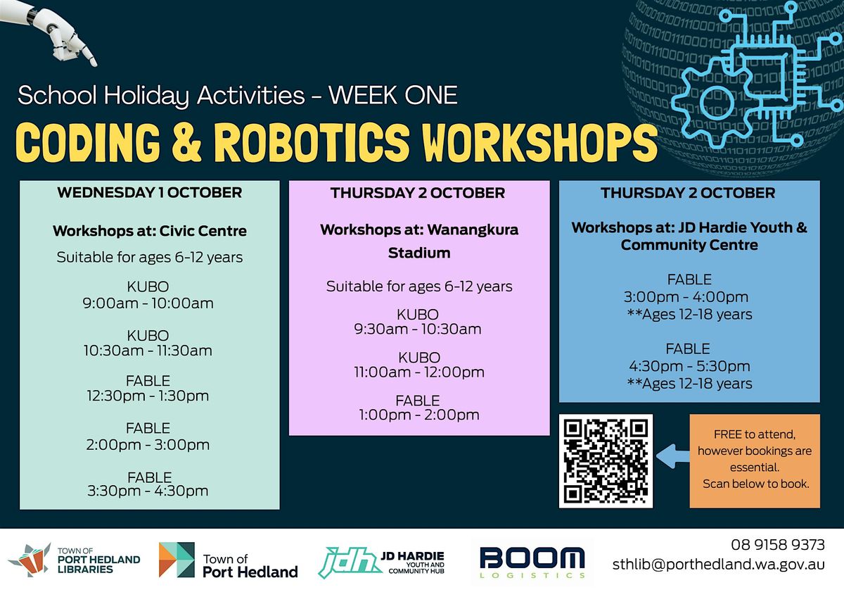 Coding & Robotics Workshops - KUBO | Event in Port Hedland | AllEvents