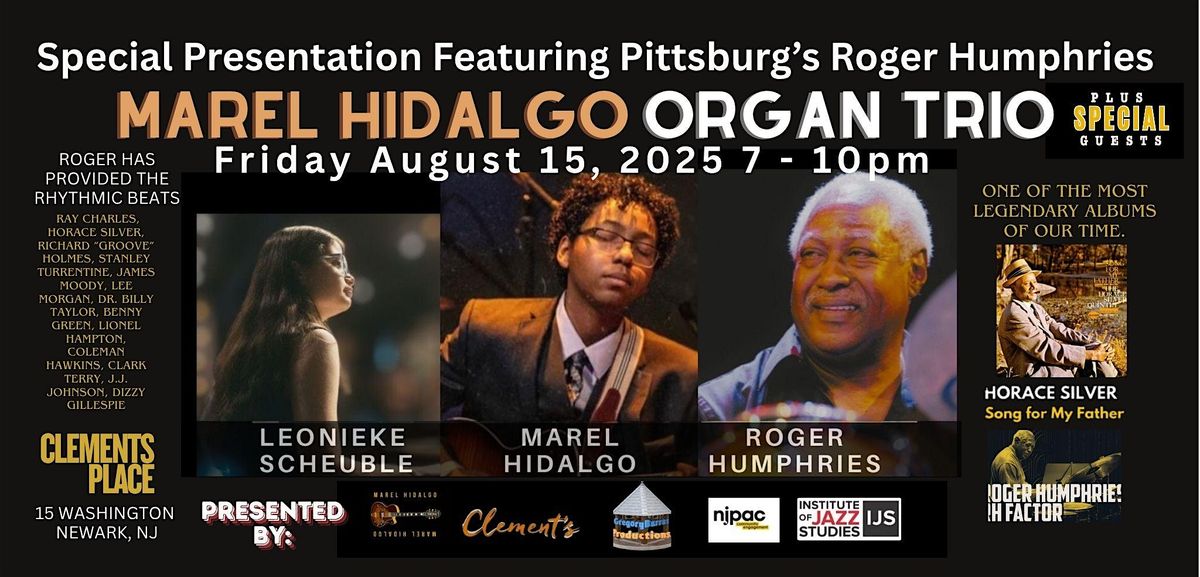 Rutgers IJS & Greg Burrus Present Marel Hidalgo Trio feat Roger Humphries, 15 August | Event in Newark