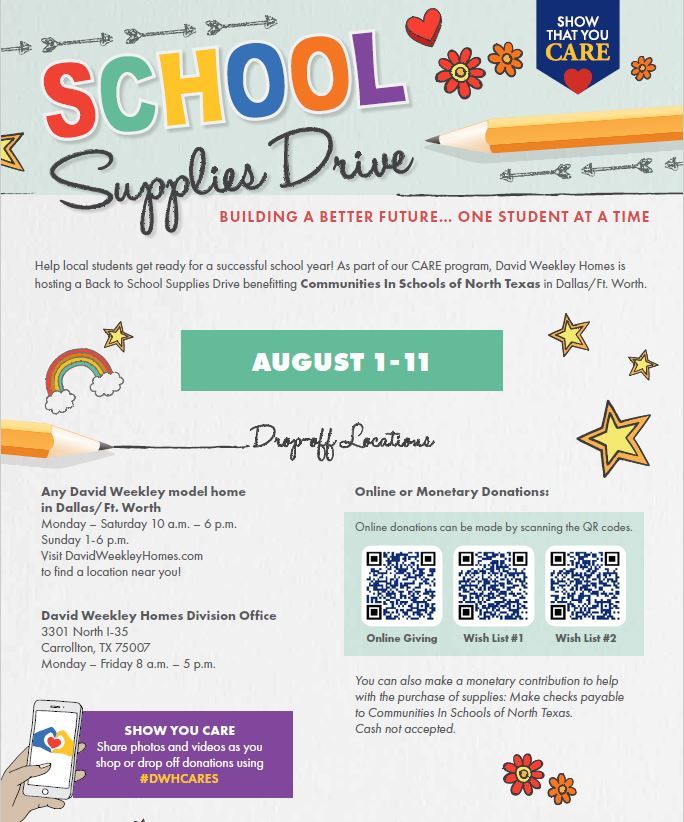 School Supply DropOff & Ice Cream Truck, Elements at Viridian David