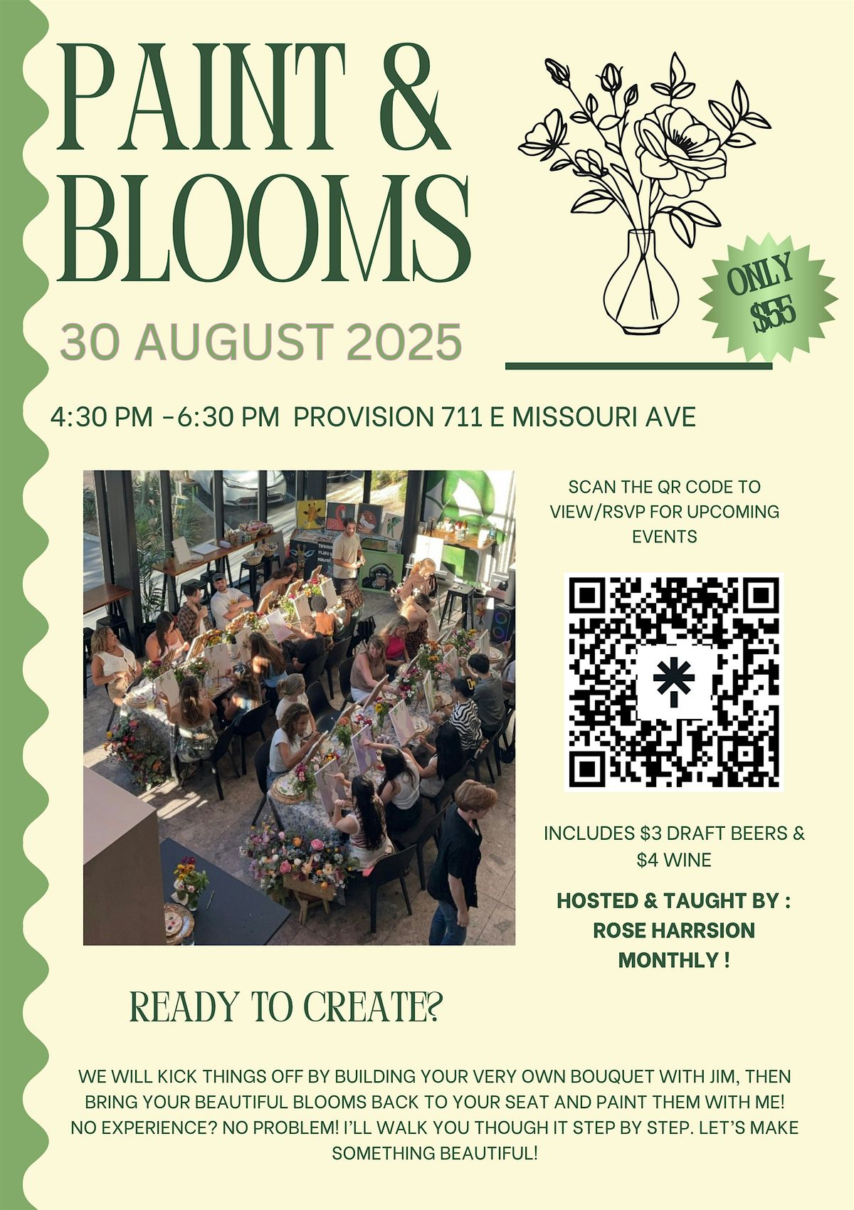 Paint&Blooms, 30 August | Event in Phoenix | AllEvents