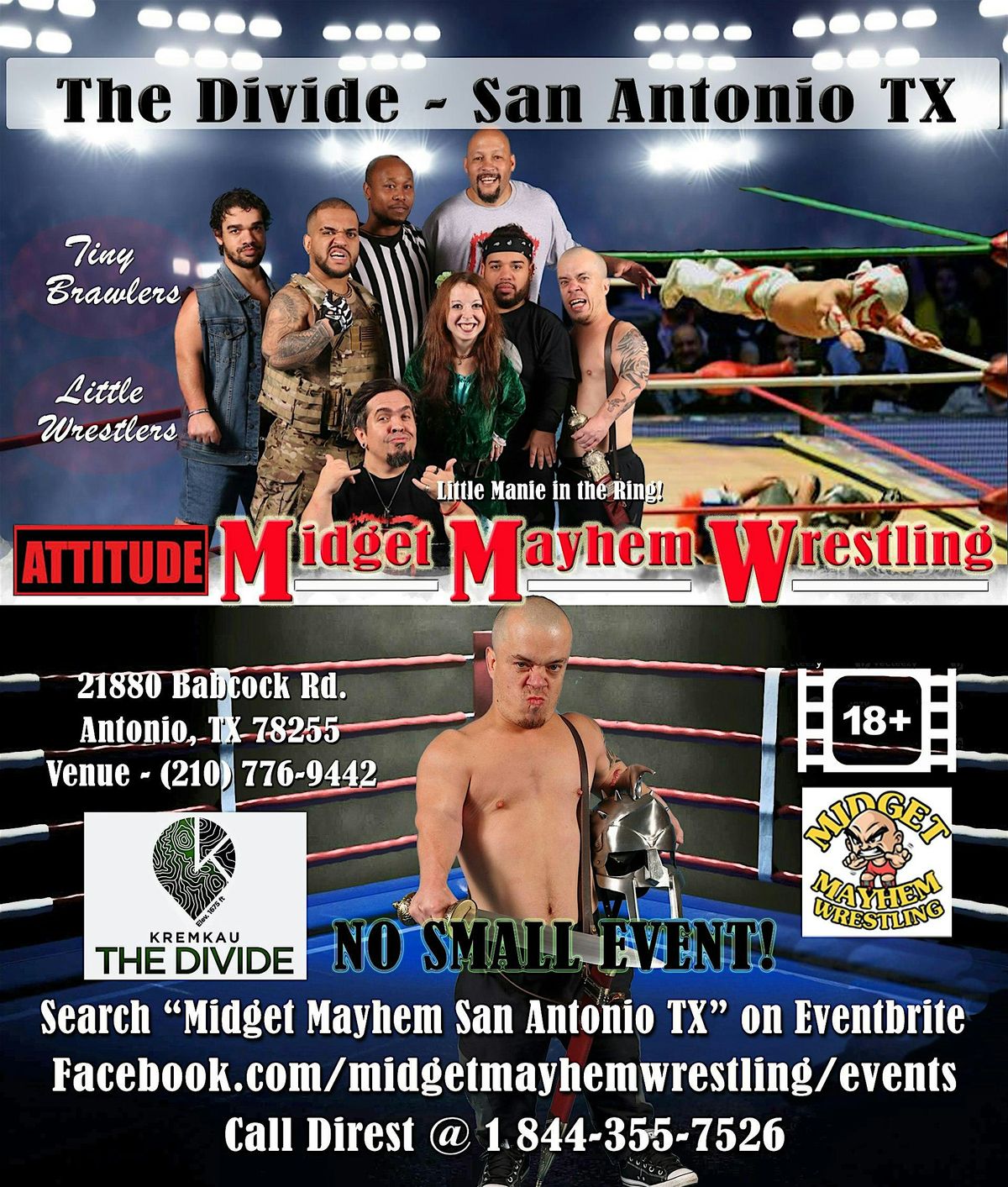 Midget Mayhem Wrestling with Attitude Goes Wild! San Antonio TX  18+, 4 October | Event in San Antonio | AllEvents