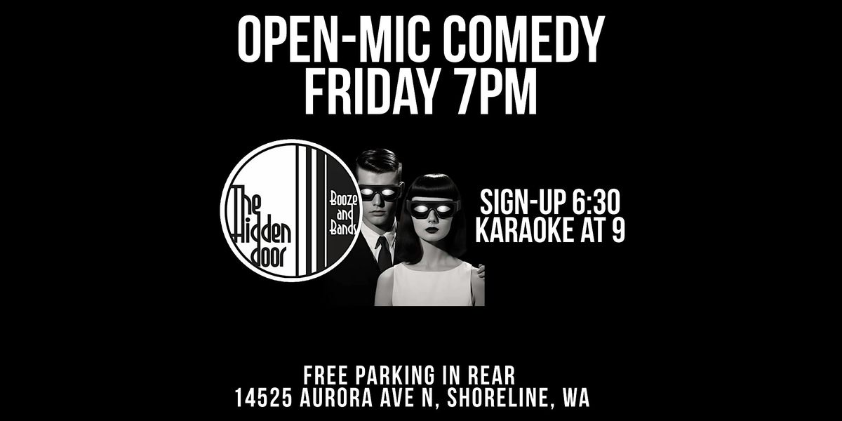 The Hidden Door Comedy Open-Mic, 10 October | Event in Shoreline | AllEvents