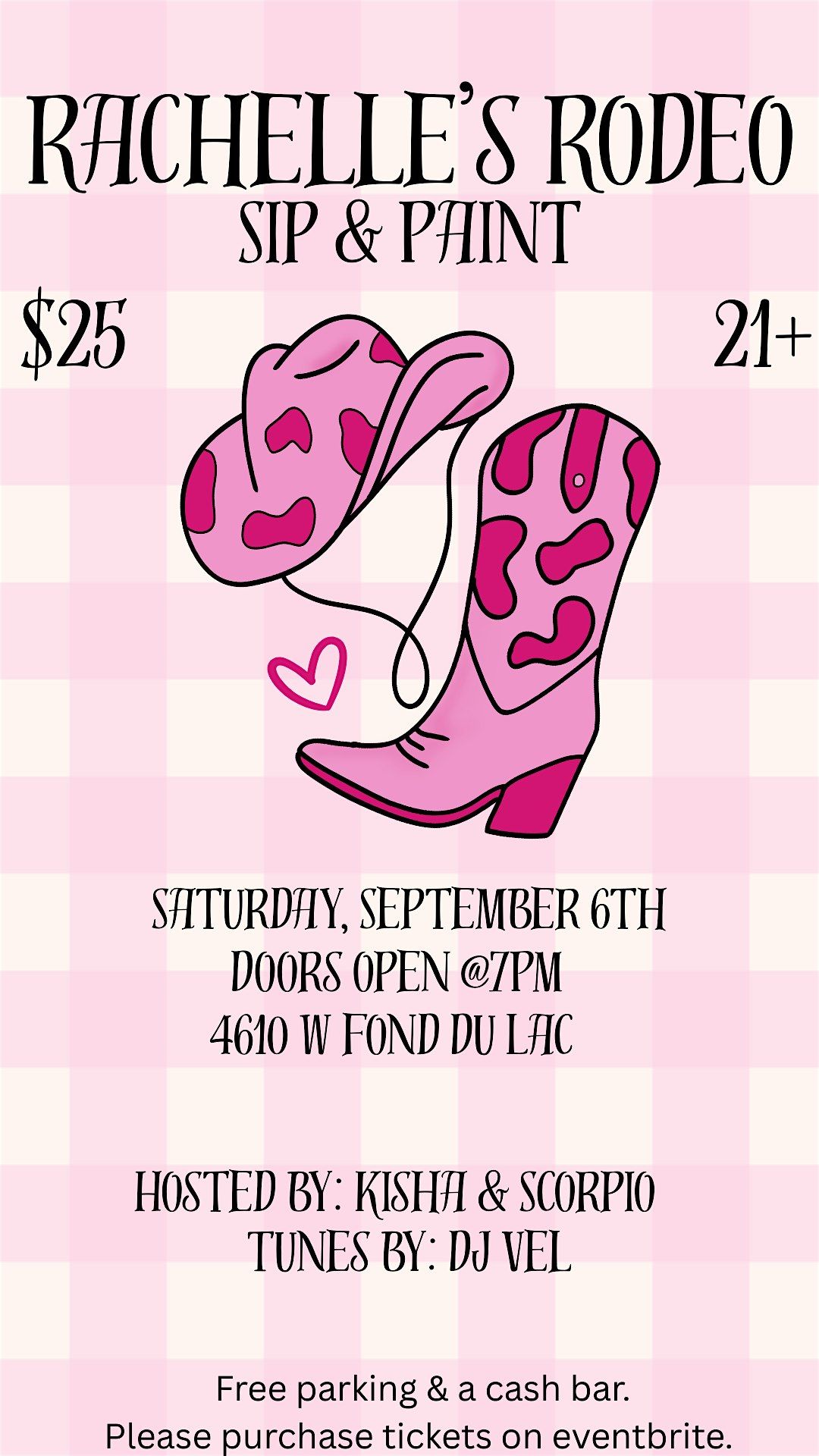 RACHELLE'S RODEO SIP AND PAINT, 6 September | Event in MILWAUKEE | AllEvents