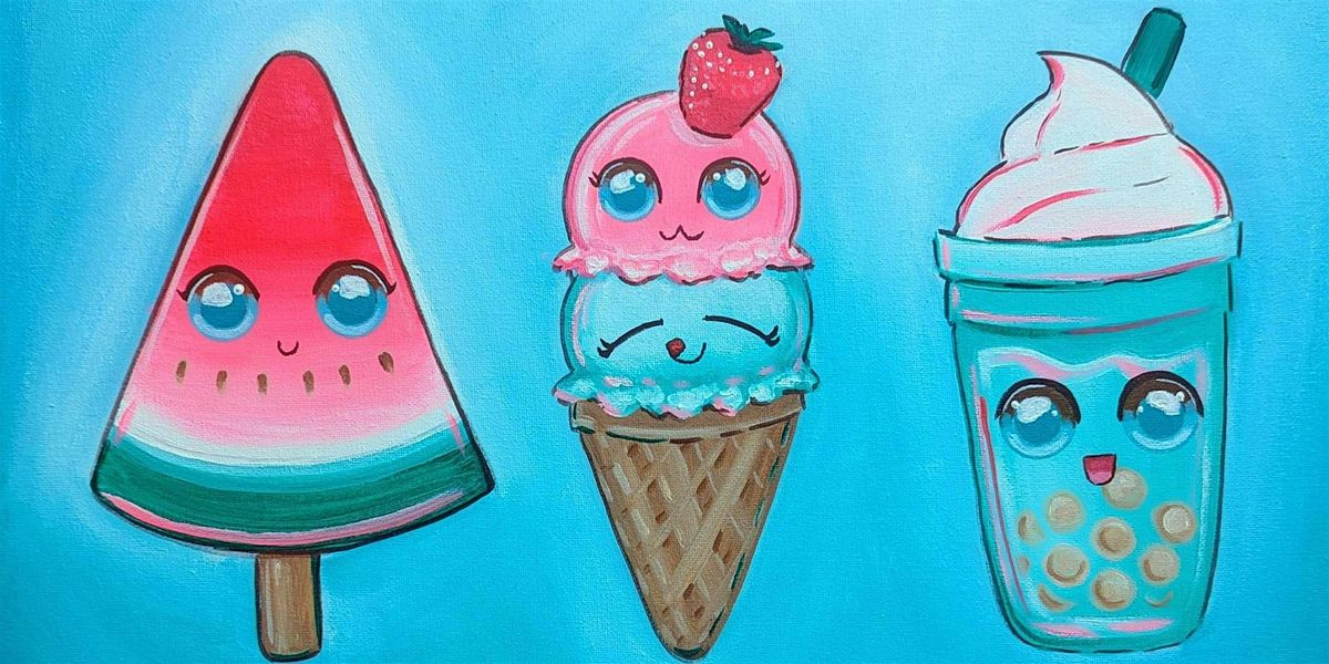 Ice Cream Cuties - Paint and Sip by Classpop!™, 30 June | Event in Gilbert | AllEvents