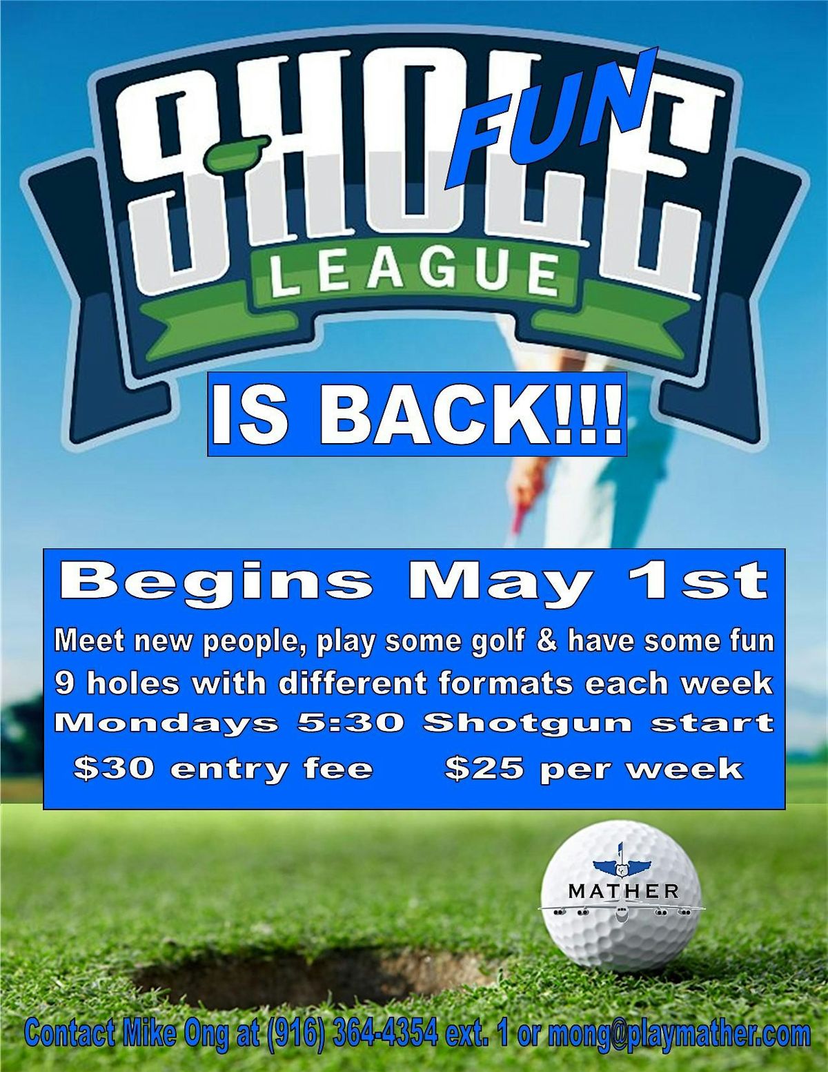 Mather Golf Course Twilight Fun League (Session 3), 28 July | Event in Mather | AllEvents